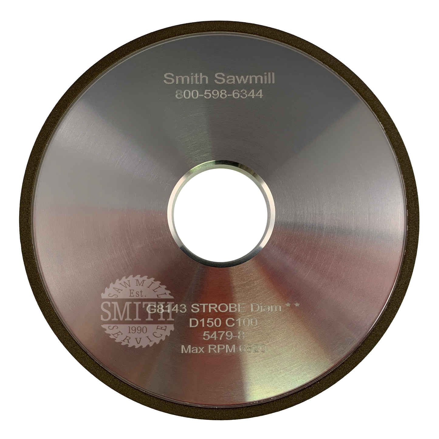 Diamond Strob Grinding Wheel - 5" x .5625" x 1.25" x D150 x C100