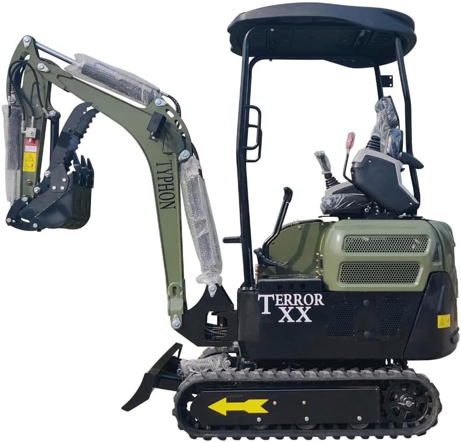4,000 lbs Terror XVIII Mini Excavator, EPA Certified KUBOTA D902 Diesel Machine