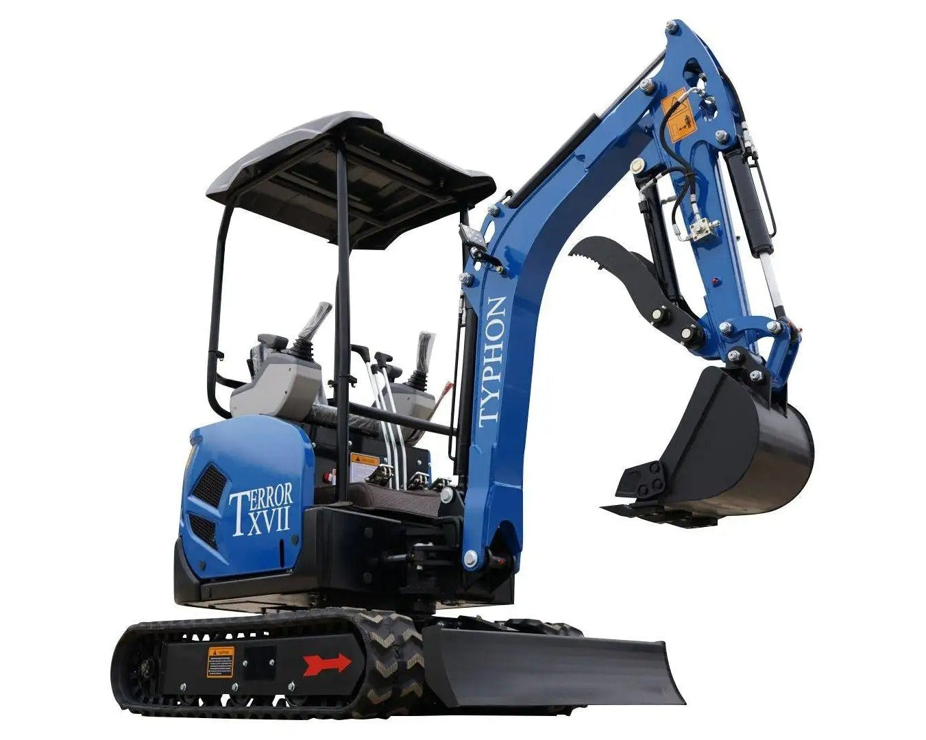 2025 3800 lb TYPHON TERROR XVII Mini Excavator Rubber Track with Kubota D902 Diesel Engine