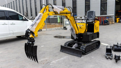 Rake Mini Excavator Attachment for Grading, Leveling, Loosening , Removing Soil USA