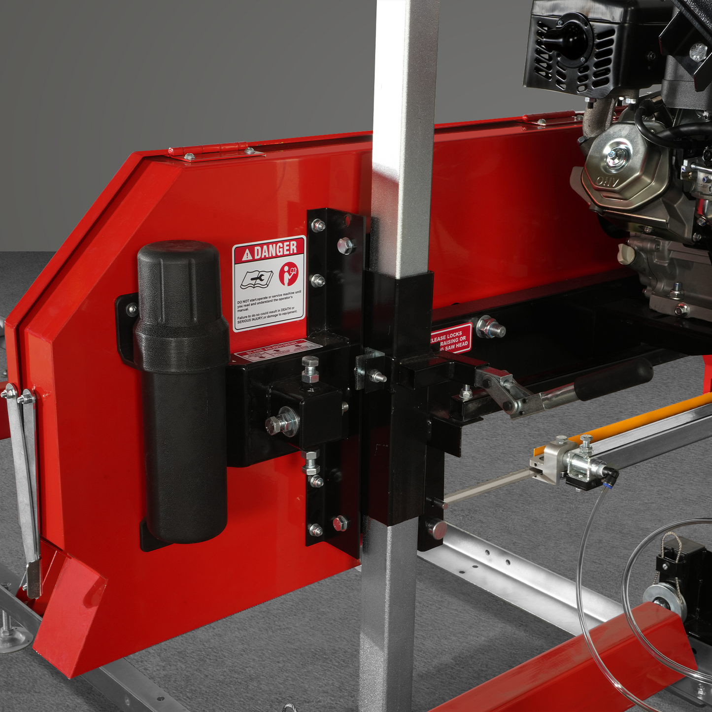32" Portable Sawmill, KOHLER CH440 429cc E-Start Gasoline Engine, 29" Board Width, 13' Track Length , SM-32