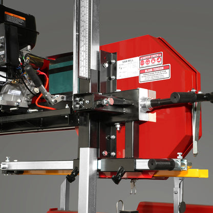 32" Portable Sawmill, KOHLER CH440 429cc E-Start Gasoline Engine, 29" Board Width, 13' Track Length , SM-32