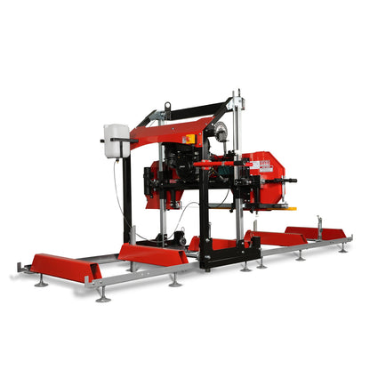 32" Portable Sawmill, KOHLER CH440 429cc E-Start Gasoline Engine, 29" Board Width, 13' Track Length , SM-32