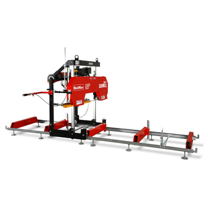 32" Portable Sawmill, KOHLER CH440 429cc E-Start Gasoline Engine, 29" Board Width, 13' Track Length , SM-32