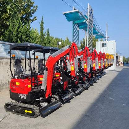 4,000 lbs Terror XVIII Mini Excavator, EPA Certified KUBOTA D902 Diesel Machine